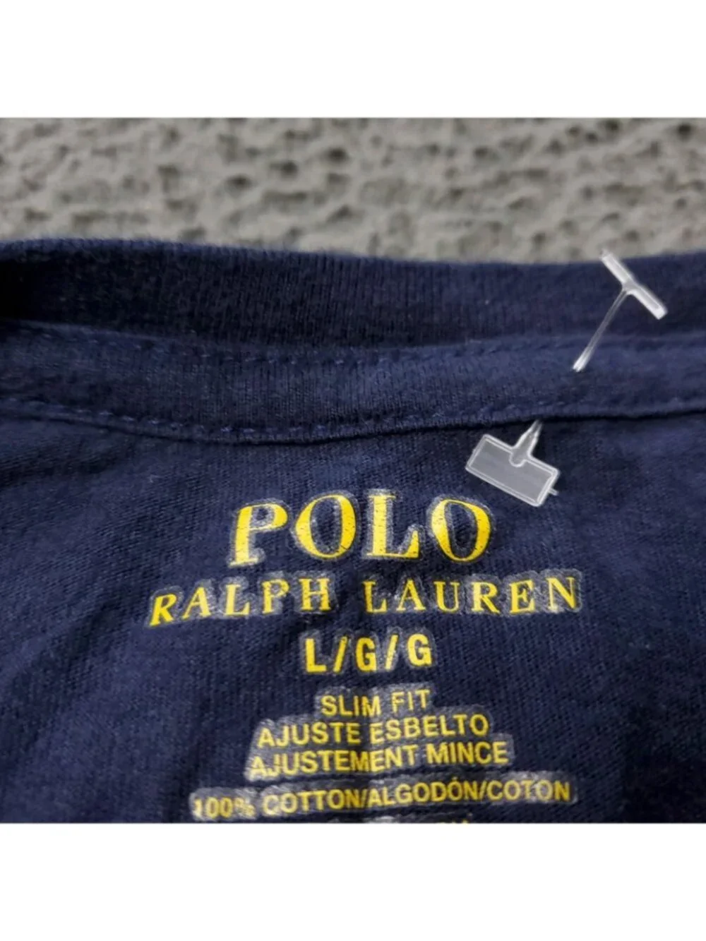 Polo Ralph Lauren T Shirt Mens L Large Slim Fit Cotton Short Sleeve Blue Preppy